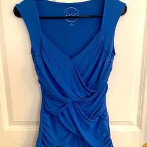 INC sweetheart neckline geometric top S